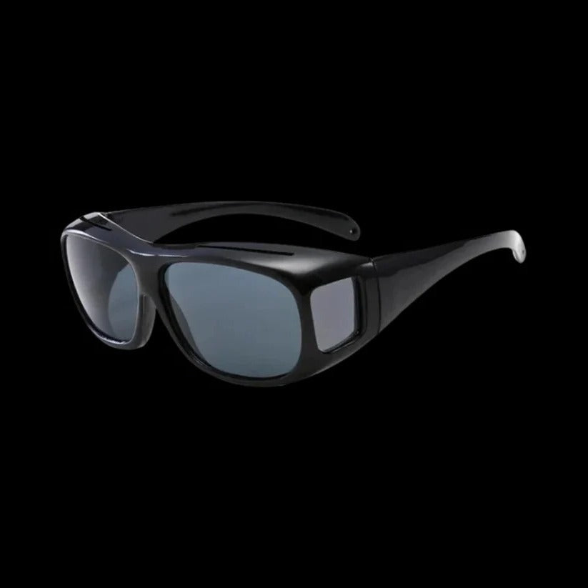 Night Driving Glasses with Polarized Orange Lens and Extended Side Coverage