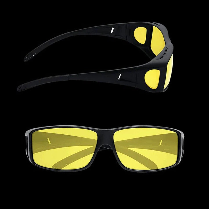 Night Driving Glasses with Polarized Orange Lens and Extended Side Coverage
