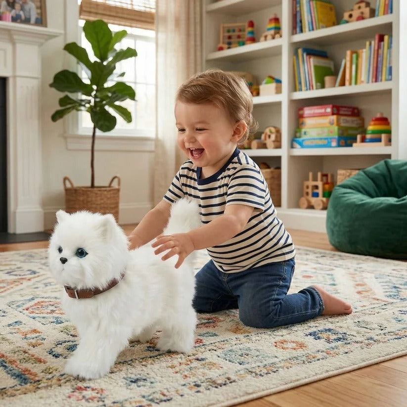 Interactive Robot Kitten with Walking Motion and Sound Sensors for Kids Ages 3+