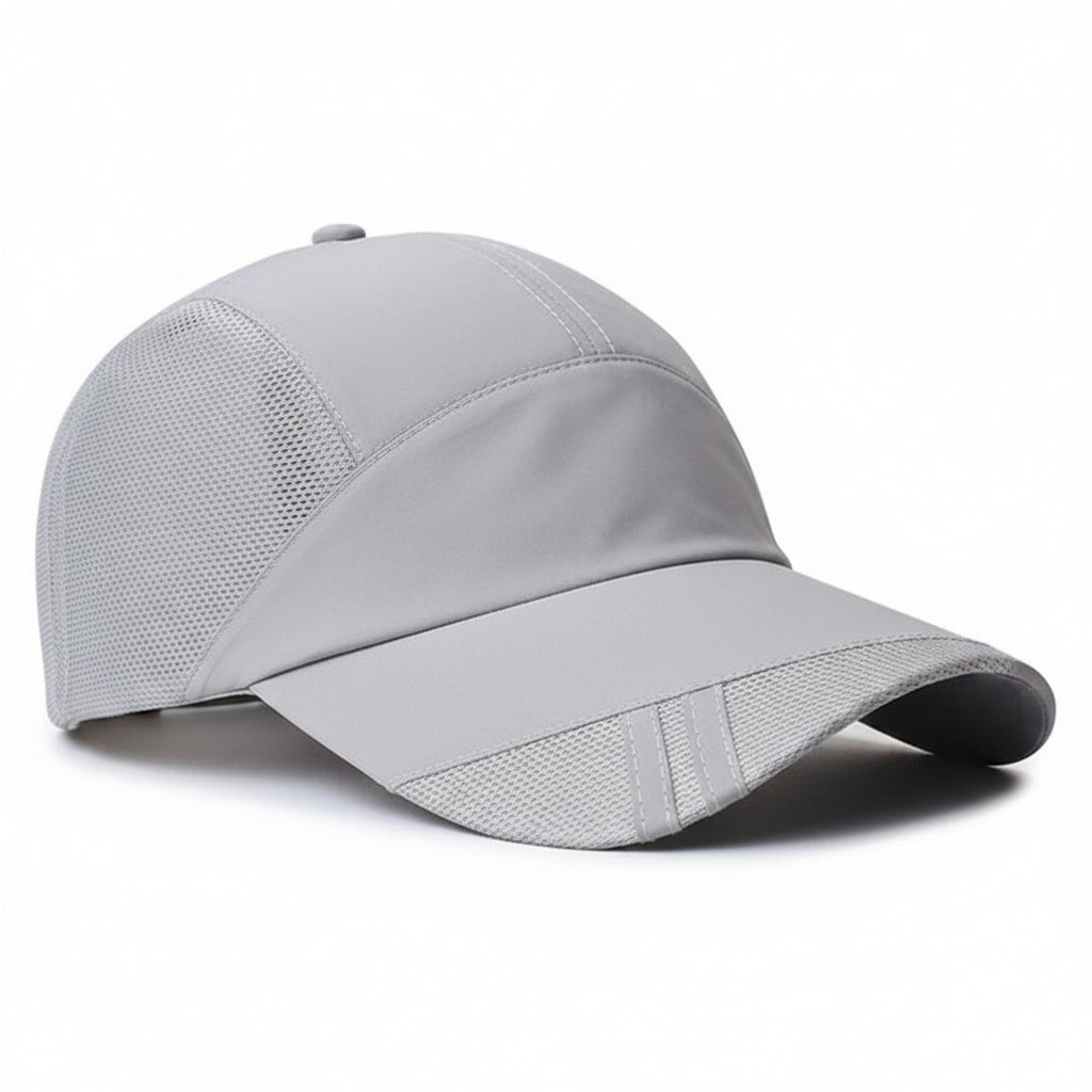 Air-Permeable Mesh Running Cap with Moisture-Wicking Fabric and Adjustable Strap