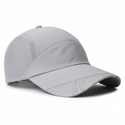 Air-Permeable Mesh Running Cap with Moisture-Wicking Fabric and Adjustable Strap