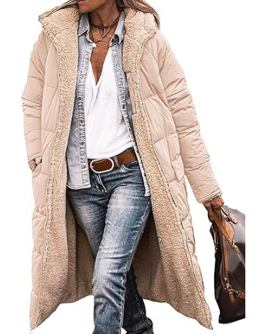 Long Coat For Women With Comfortable Insulated Lining And Hood