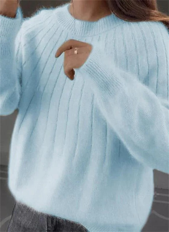 Cashmere Sweater For Women Lightweight Crewneck Long Sleeve Classic Fit
