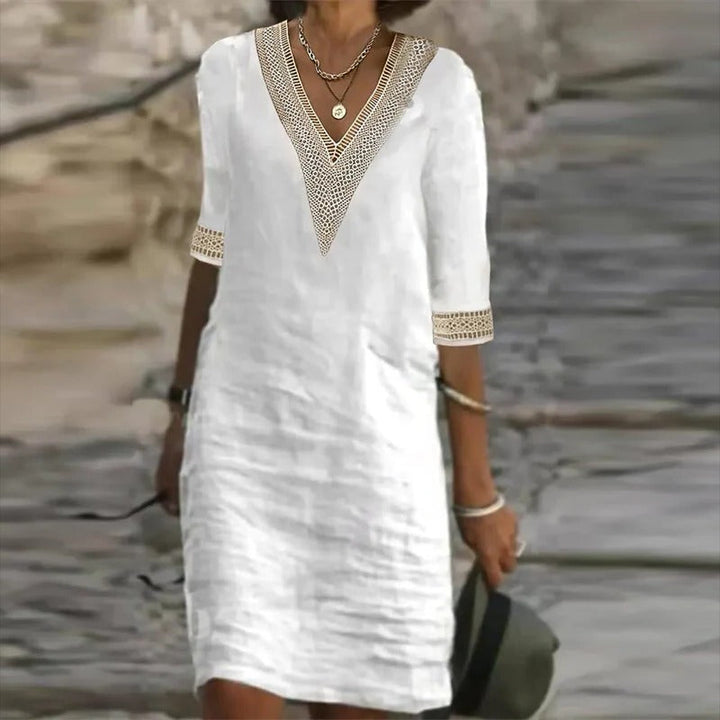 Linen Summer Dress For Women With Breathable Lightweight Fabric
