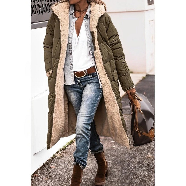 Long Coat For Women With Comfortable Insulated Lining And Hood
