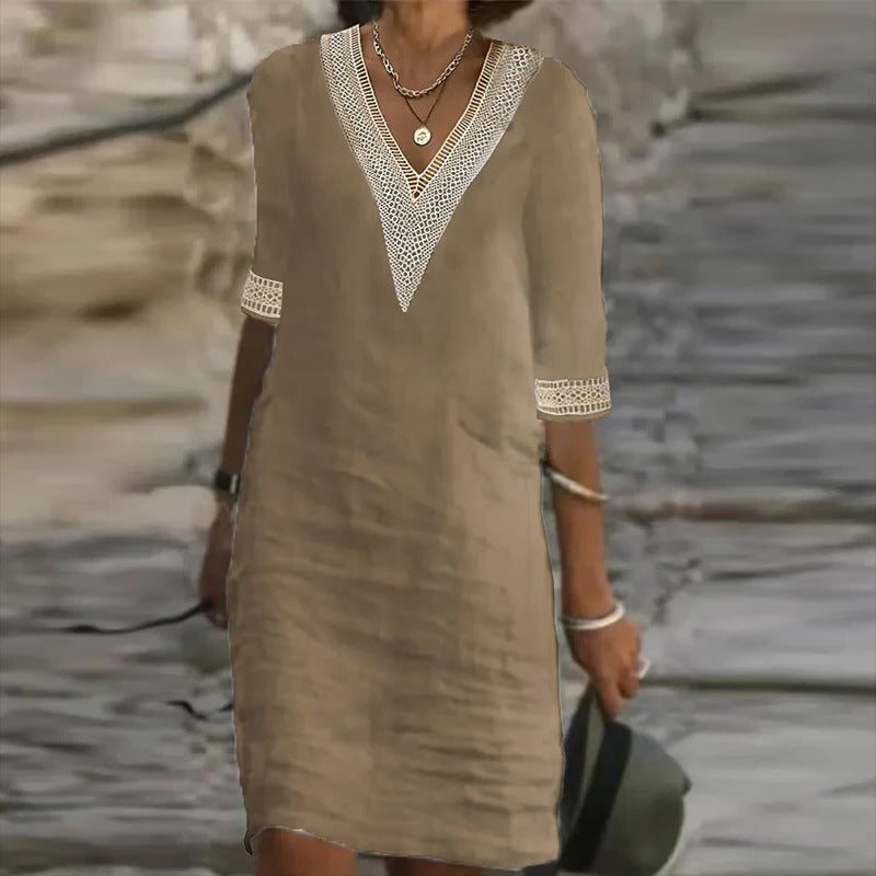 Linen Summer Dress For Women With Breathable Lightweight Fabric