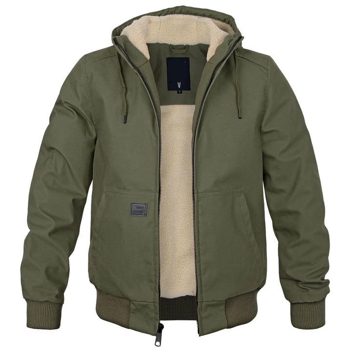 Winter Coat For Men With Insulated Quilted Lining And Hood