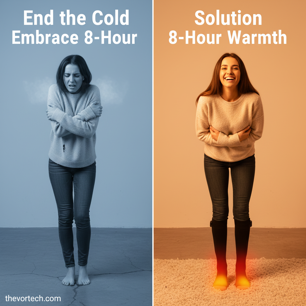 Heated Socks 5000mAh Rechargeable Battery, 8-Hour Warmth, Unisex US 5–14