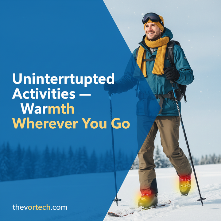 Heated Socks 5000mAh Rechargeable Battery, 8-Hour Warmth, Unisex US 5–14