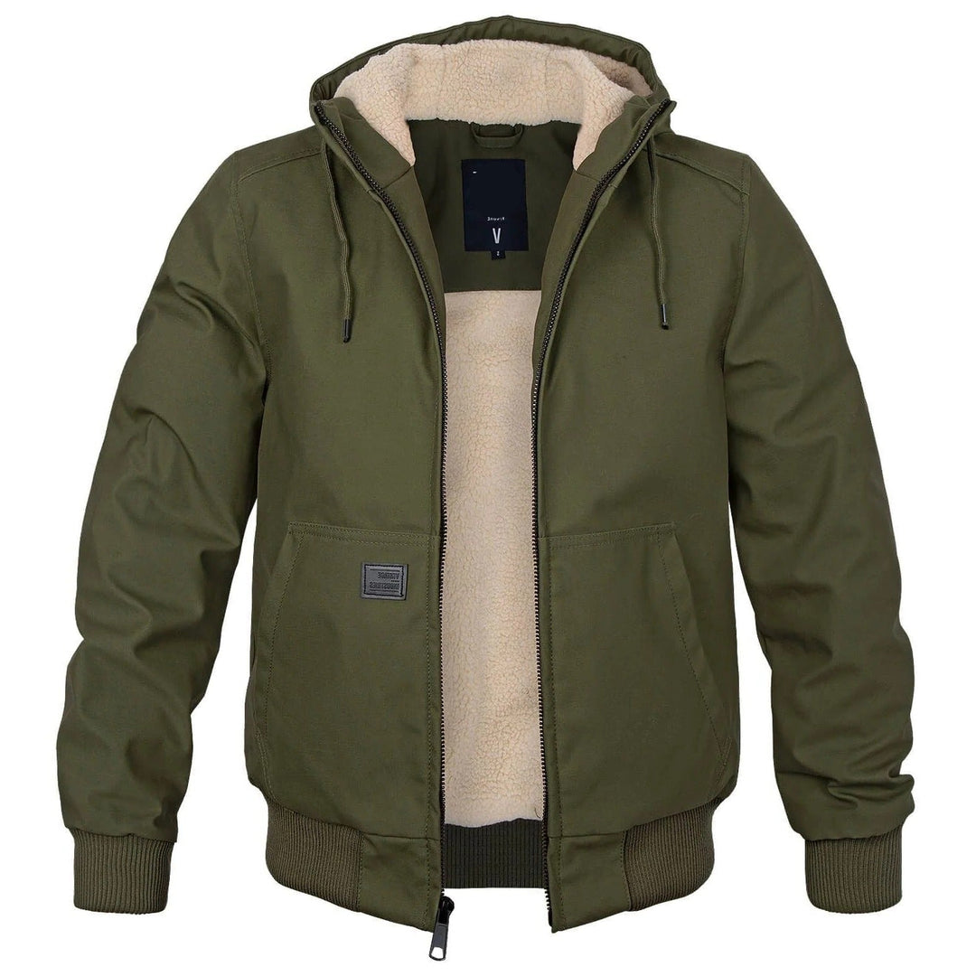 Winter Coat For Men With Insulated Quilted Lining And Hood