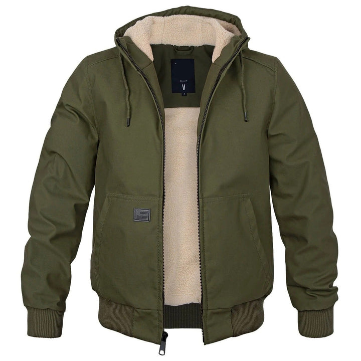 Winter Coat For Men With Insulated Quilted Lining And Hood