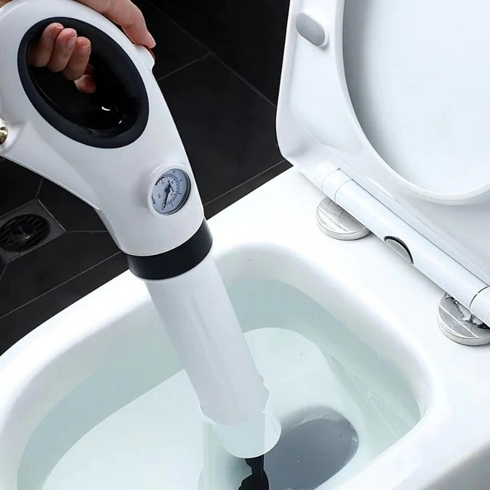 Compressed Air Drain Unblocker with Pump Trigger System and Multiple Drain Compatibility
