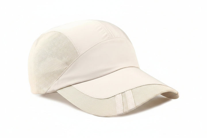 Air-Permeable Mesh Running Cap with Moisture-Wicking Fabric and Adjustable Strap