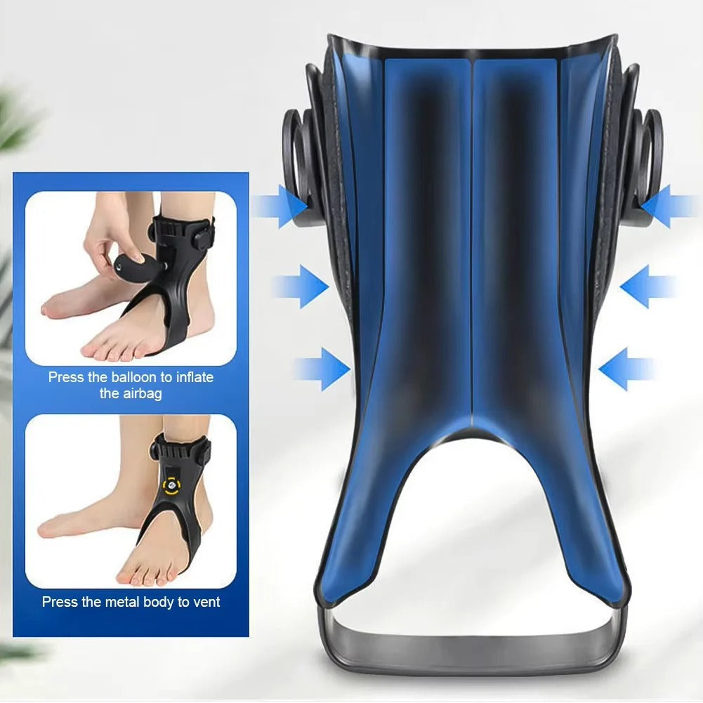 Ankle Brace with Adjustable Straps and Non Slip Base for Foot Drop Assistance