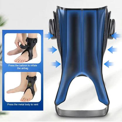 Ankle Brace with Adjustable Straps and Non Slip Base for Foot Drop Assistance