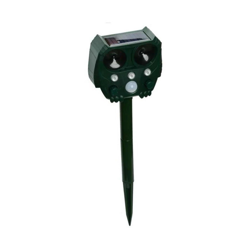 Solar Ultrasonic Animal Repellent with Motion Sensor and Light, 26 Ft Range