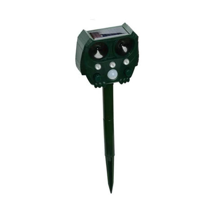 Solar Ultrasonic Animal Repellent with Motion Sensor and Light, 26 Ft Range