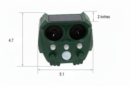 Solar Ultrasonic Animal Repellent with Motion Sensor and Light, 26 Ft Range
