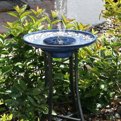 Floating Solar Fountain Pump with Four Interchangeable Nozzles for Birdbaths and Ponds