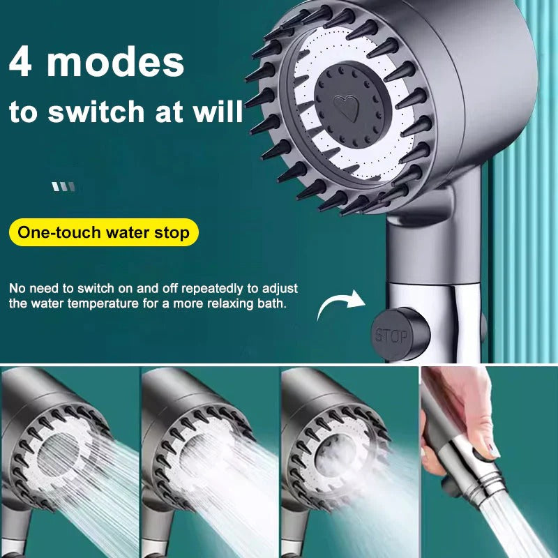 Water Saving Showerhead with High Pressure Spray and Nine Layer Filter