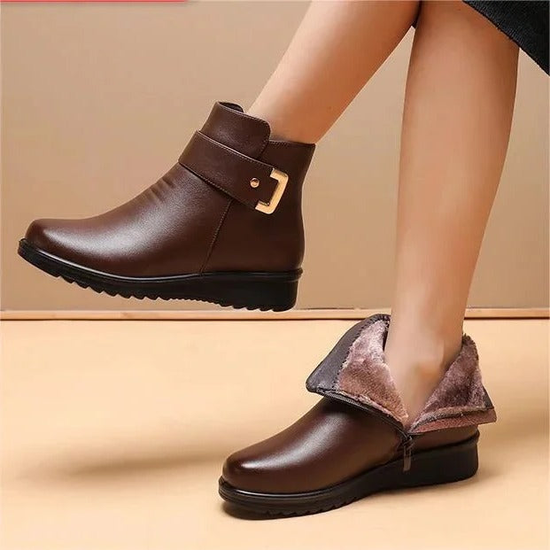 Ankle Support Boot with Lace-Up Closure and Gripping Sole