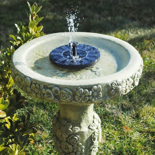 Floating Solar Fountain Pump with Four Interchangeable Nozzles for Birdbaths and Ponds
