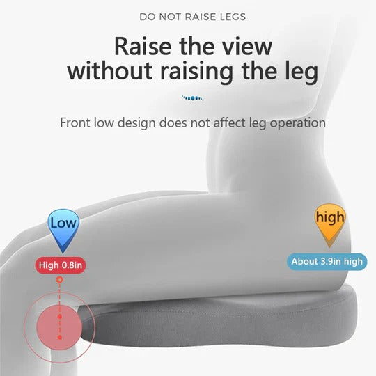 Car Seat Booster Cushion with 3-Inch Height Lift and Contoured Hip Support