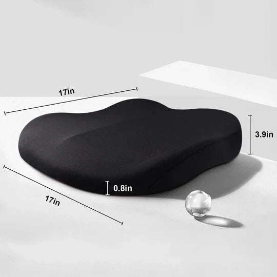 Car Seat Booster Cushion with 3-Inch Height Lift and Contoured Hip Support