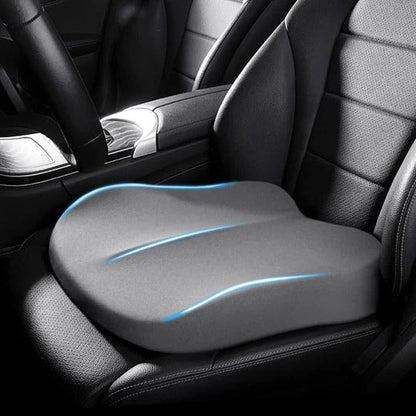 Car Seat Booster Cushion with 3-Inch Height Lift and Contoured Hip Support