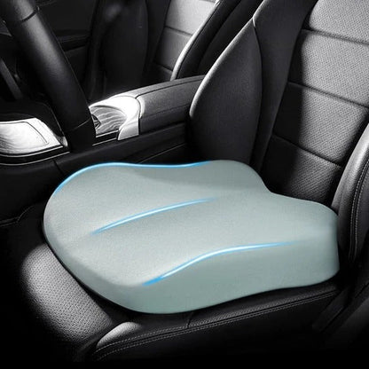 Car Seat Booster Cushion with 3-Inch Height Lift and Contoured Hip Support