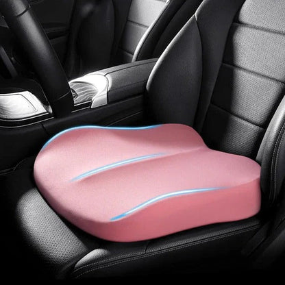 Car Seat Booster Cushion with 3-Inch Height Lift and Contoured Hip Support