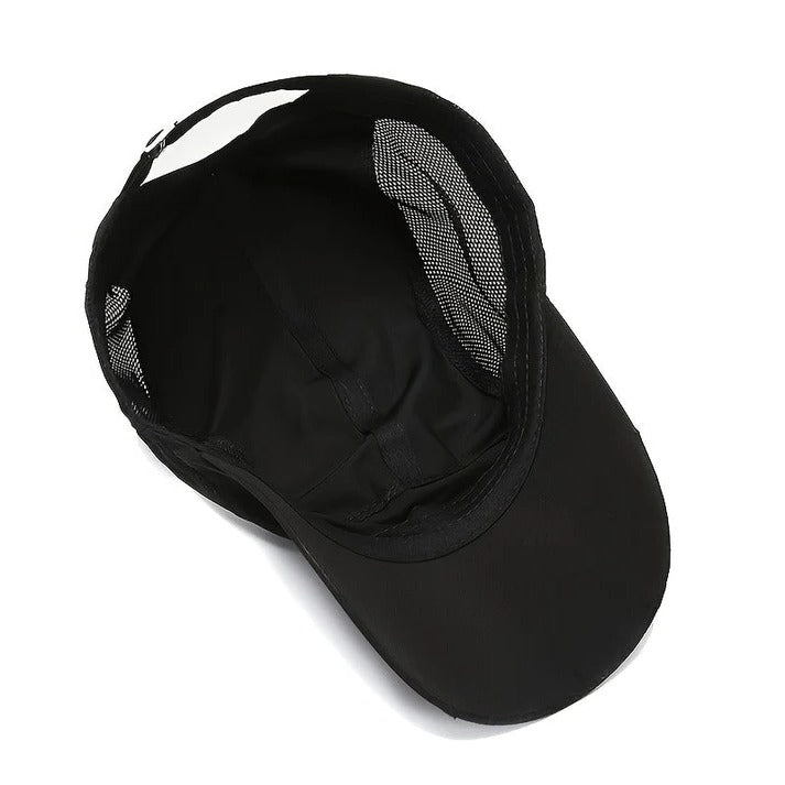 Air-Permeable Mesh Running Cap with Moisture-Wicking Fabric and Adjustable Strap