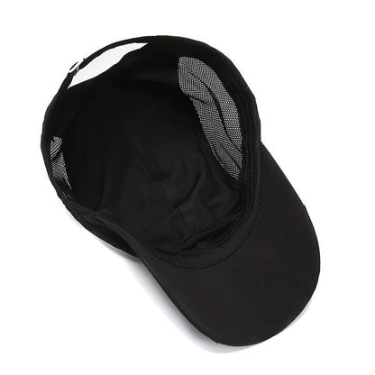 Air-Permeable Mesh Running Cap with Moisture-Wicking Fabric and Adjustable Strap
