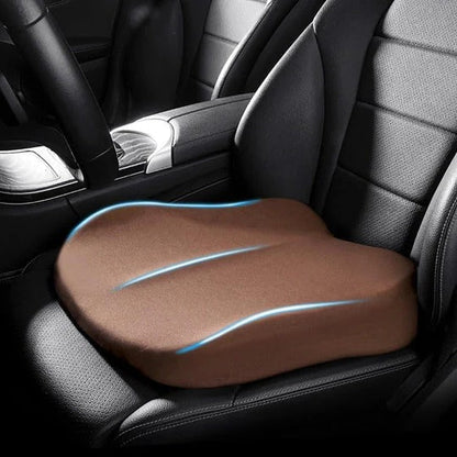 Car Seat Booster Cushion with 3-Inch Height Lift and Contoured Hip Support