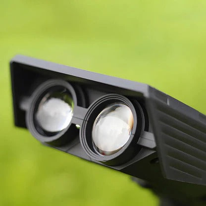 Outdoor Solar Spotlight with Adjustable Zoom Lens and RGB Color Modes, IP65 Rated