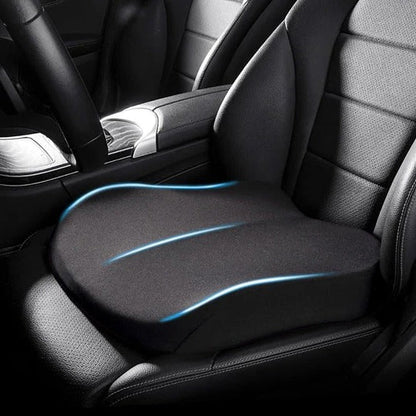 Car Seat Booster Cushion with 3-Inch Height Lift and Contoured Hip Support
