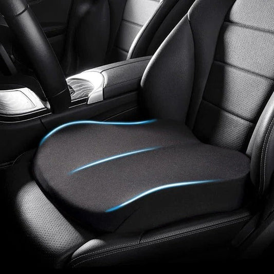 Car Seat Booster Cushion with 3-Inch Height Lift and Contoured Hip Support