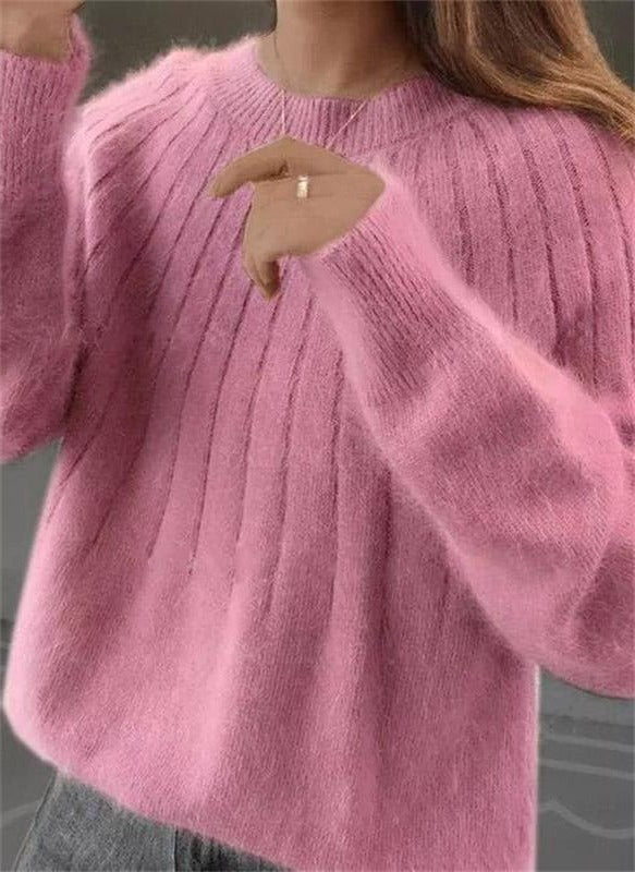 Cashmere Sweater For Women Lightweight Crewneck Long Sleeve Classic Fit