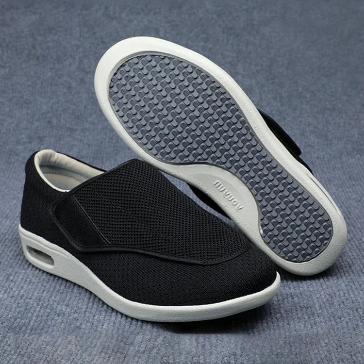 Broad-Fit Supportive Shoes with Adjustable Straps and Triple Padded Insoles for Women