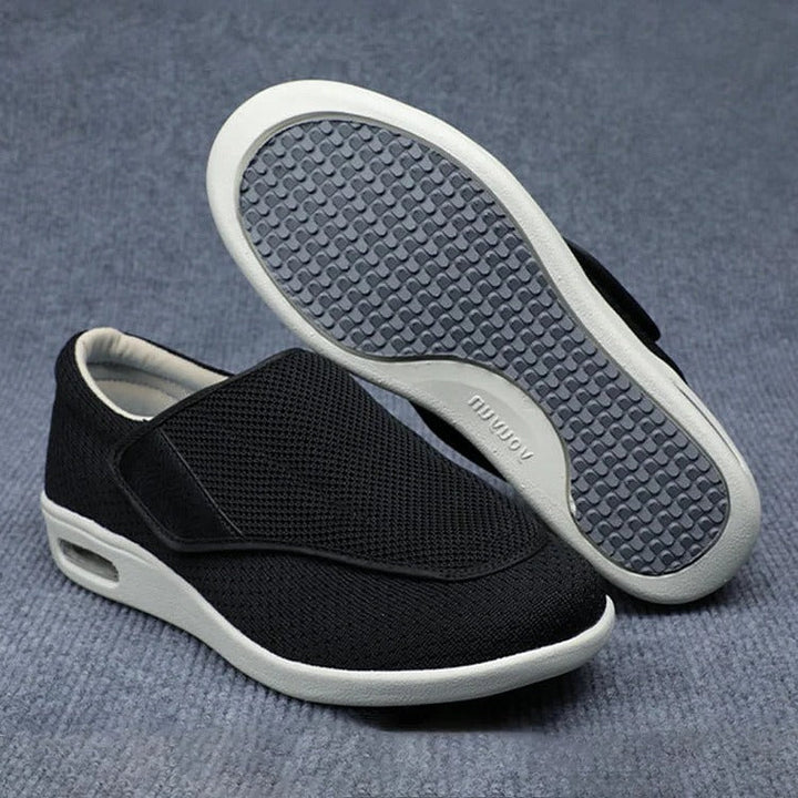 Broad-Fit Supportive Shoes with Adjustable Straps and Triple Padded Insoles for Women