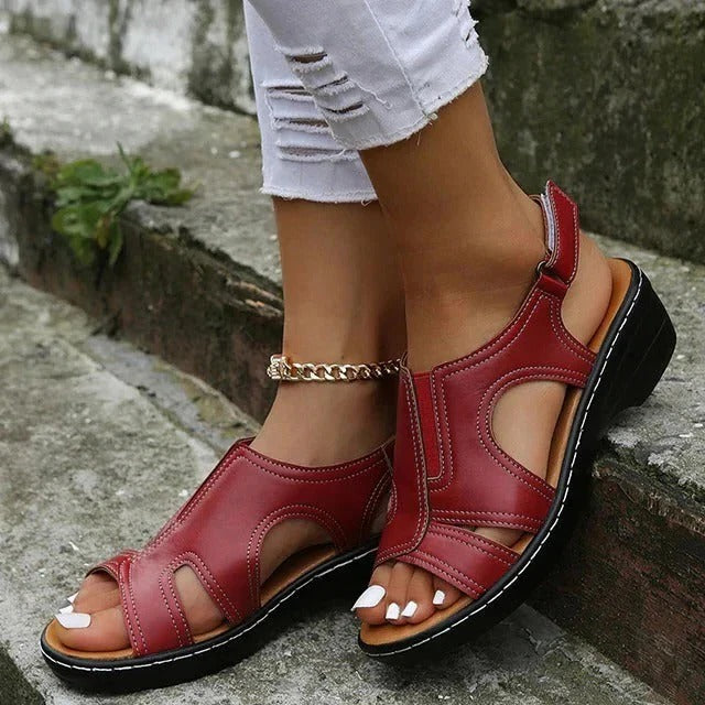 Padded Wedge Sandals with Adjustable Straps and Arch Support for Women