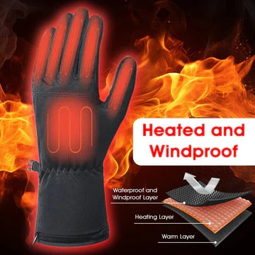 Heated Gloves Rechargeable Battery Powered For Winter Outdoor Activities