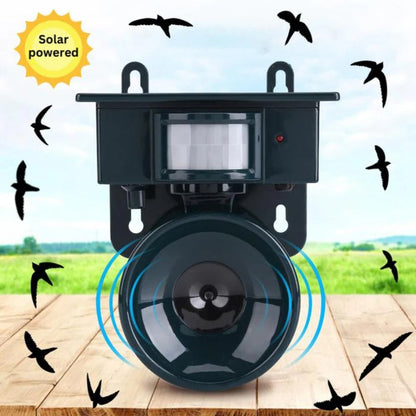 Motion Activated Bird Repeller with Solar Panel and Sound Deterrent