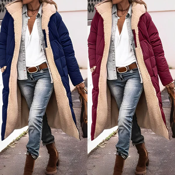 Long Coat For Women With Comfortable Insulated Lining And Hood
