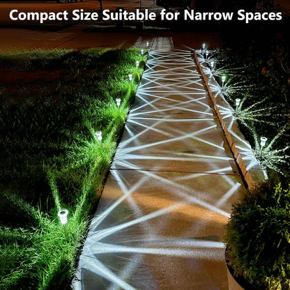 Solar Pathway Lights with Cool White LED and Snowflake Pattern