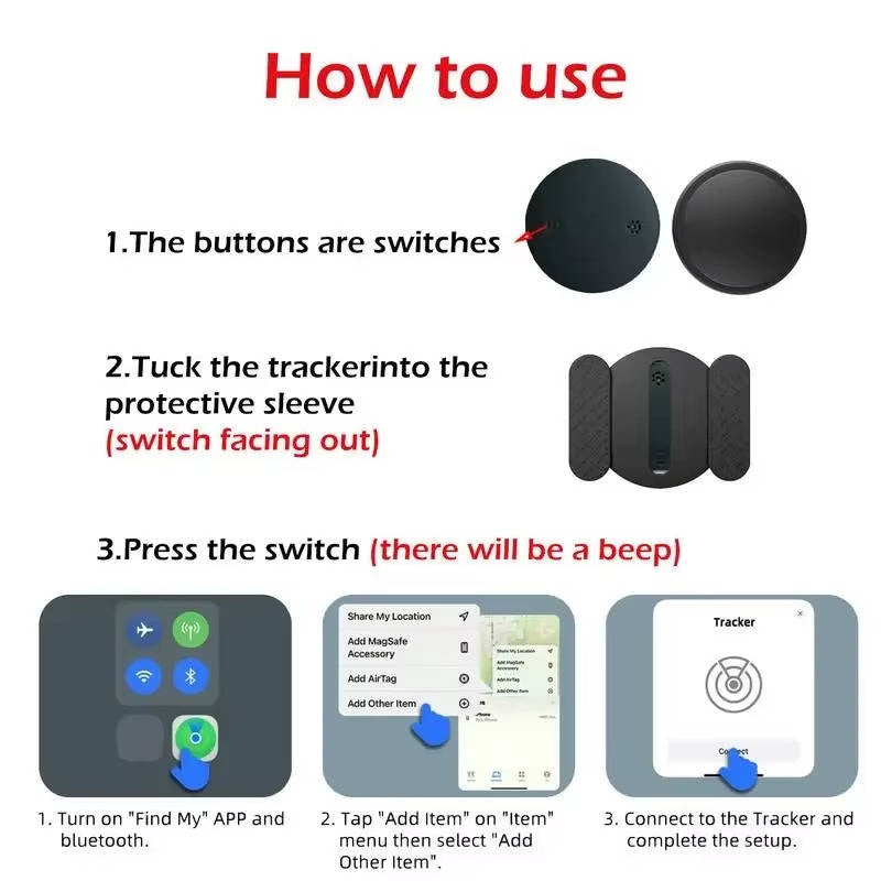 Compact Car GPS Tracker with Magnetic Mount and Extended Battery, Global Real Time Tracking
