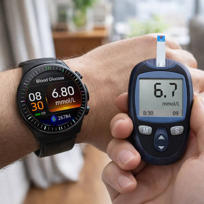 Health Tracking Smartwatch with Optical Sensors and AMOLED Touchscreen