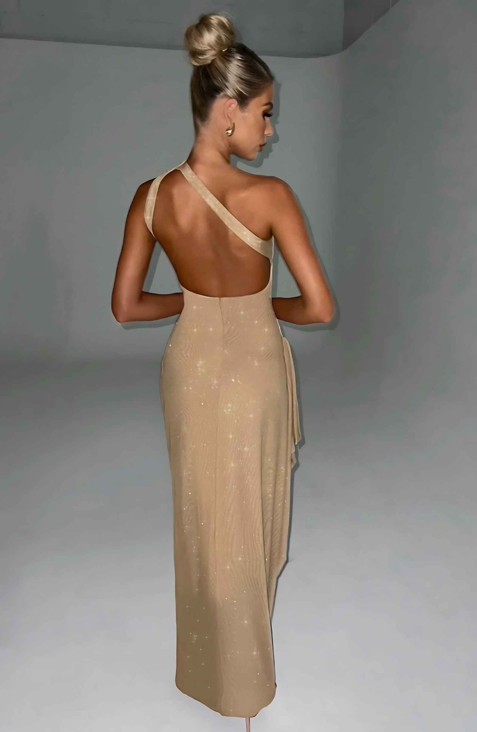 LIVIA MAXI DRESS - HONEY GOLD SPARKLE