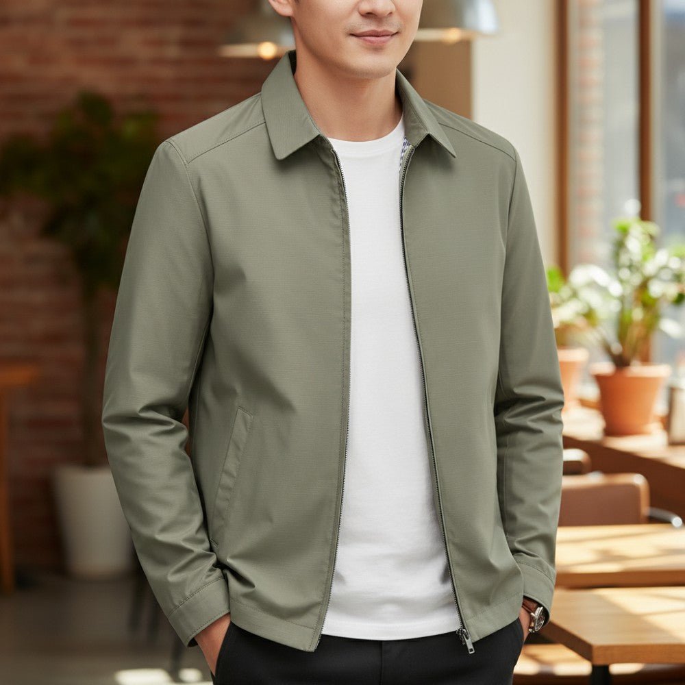 Jacket Lightweight Cotton Blend Breathable Everyday Casual Zip Front