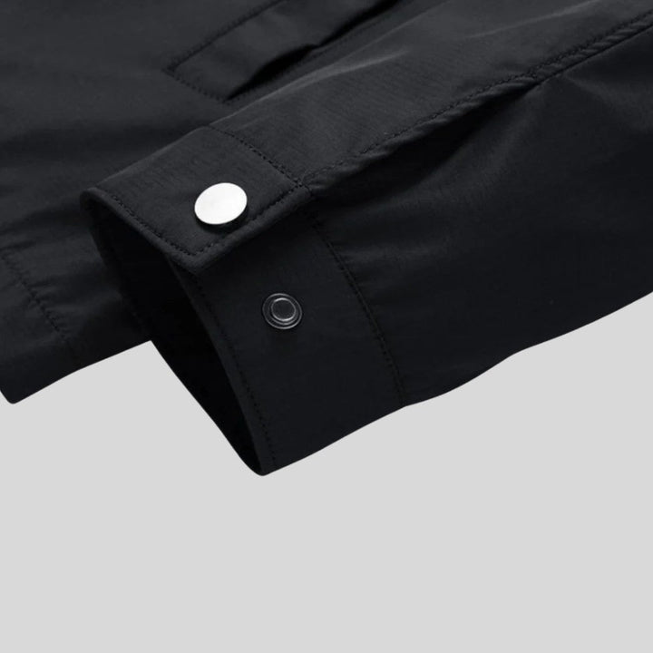 Jacket Lightweight Cotton Blend Breathable Everyday Casual Zip Front